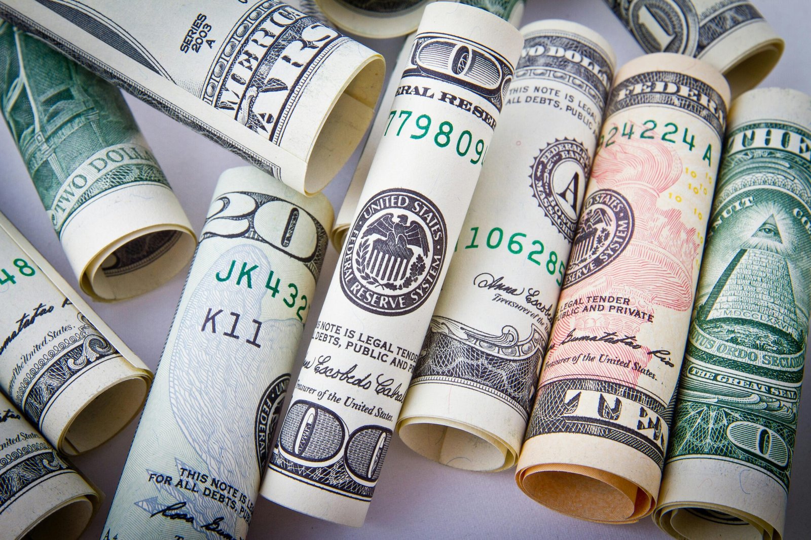 rolls of US dollars