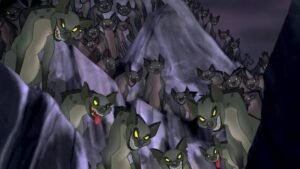 The hyenas in the lion king movie