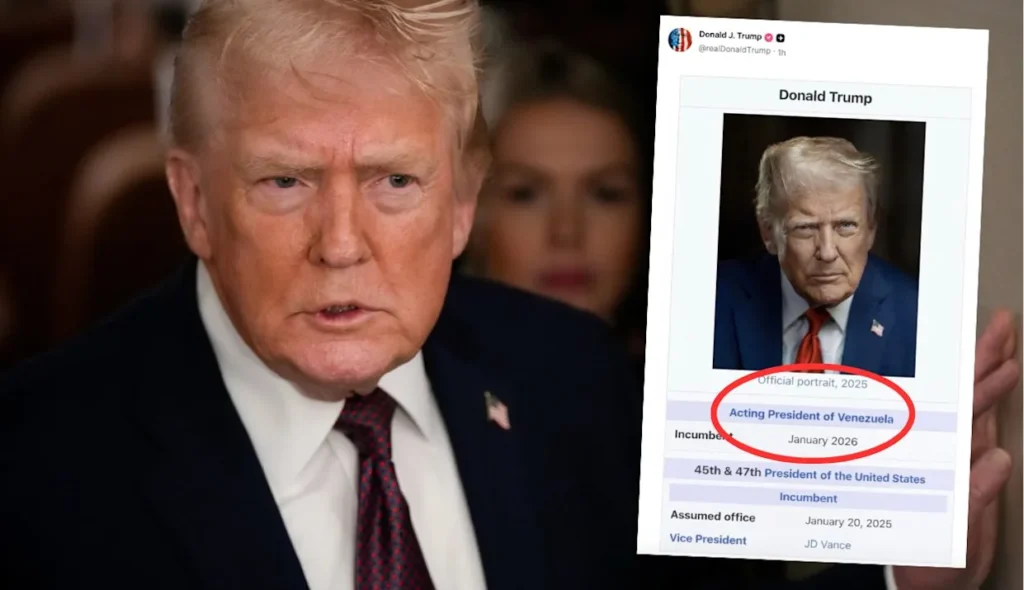 Trump as acting president of venezuela